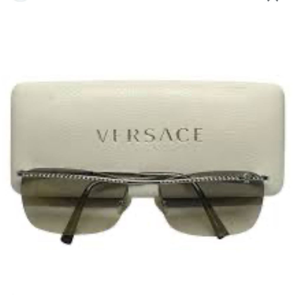 Versace womens Sunglasses No- Gray with Silver Accents